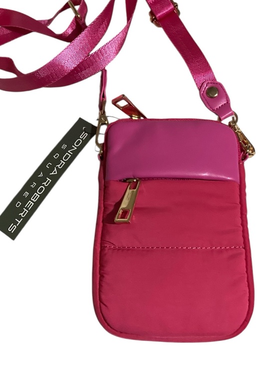 Sondra Roberts Handbags - Sondra Roberts Hot Pink Two-Tone Crossbody Phone Pouch